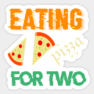 eating pizza for two Sticker